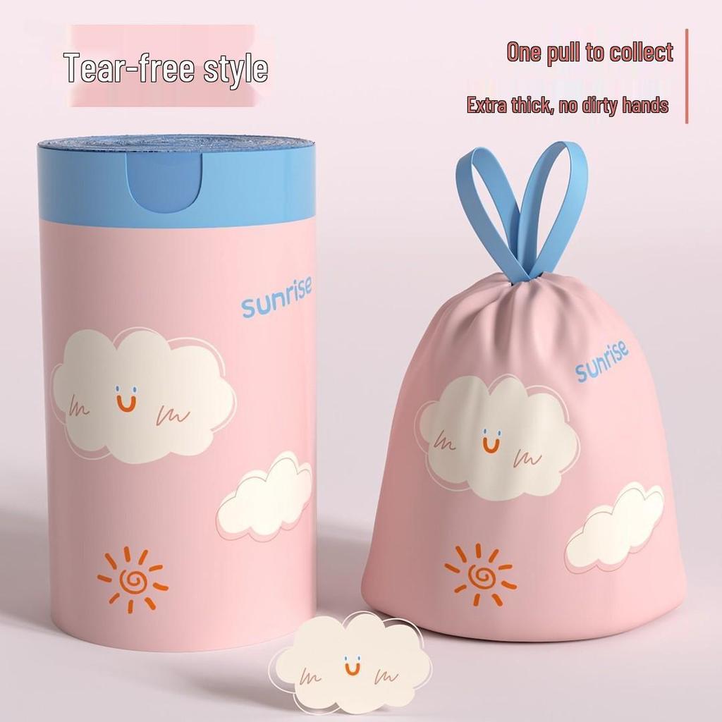 Mugwort Mosquito-Repellent Tear-Free Trash Bag with Drawstring – Extra Thick for Dormitory and Kitchen