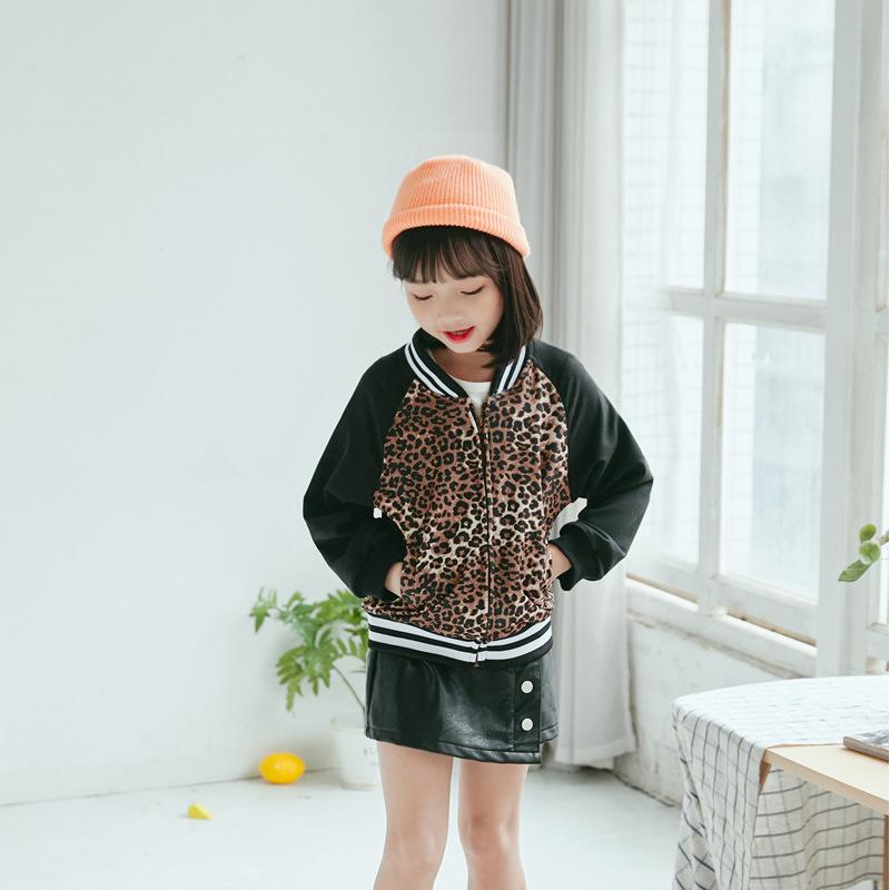 Spring and Autumn Men and Girls Fashionable Cute Printing Color Collision Jacket Children Splicing Jacket Baby Cardigan