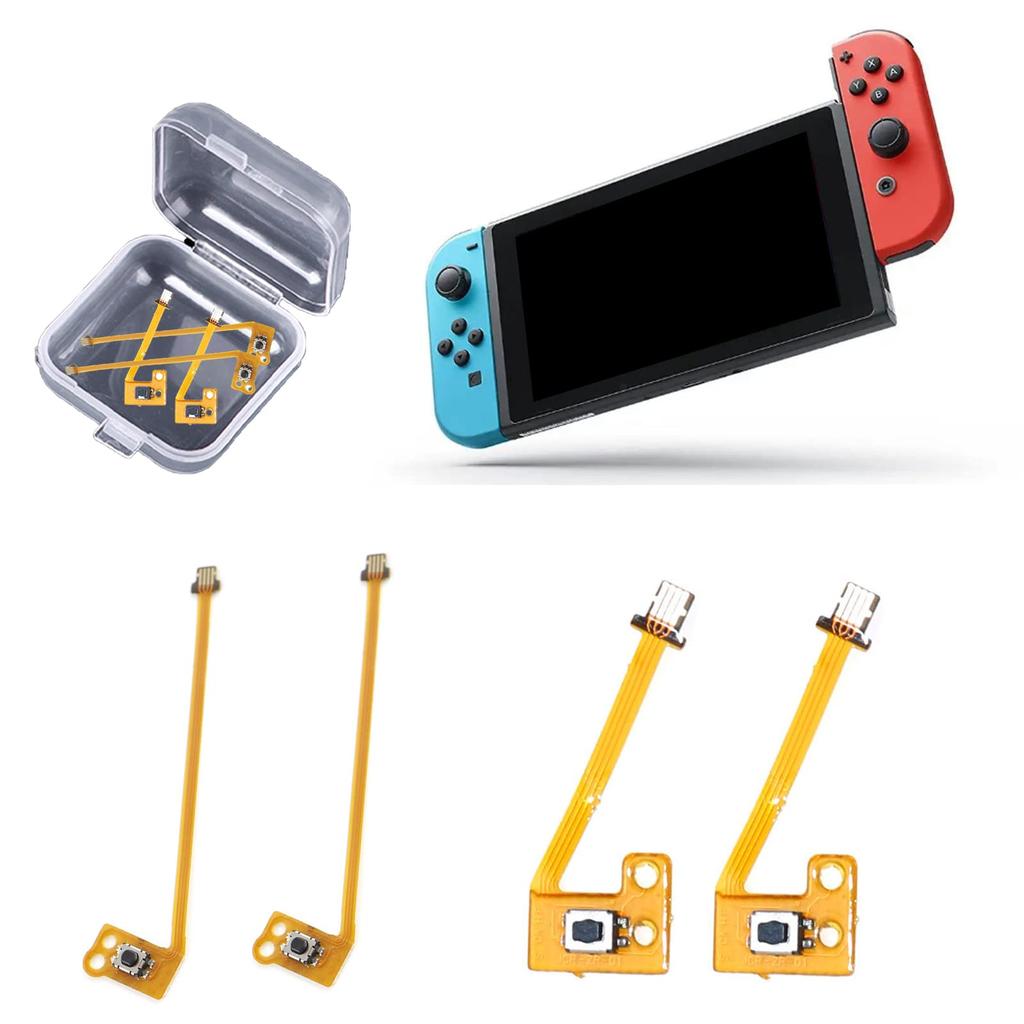 Godrii Ersatzteile, NS Switch-kompatibler Switch-Controller, kompatibles Nintendo ZR ZL-Tastenknopf-Flexkabel, 2 Sets, einfach zu ersetzender Joy-Con