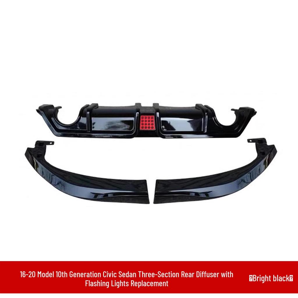 Kit de Carroceria Difusor Traseiro e Splitter Frontal para Civic 10ª Geração