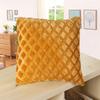 Plush Cushion Cover Sofa Lumbar  Cover Home Decoration Solid Colorful