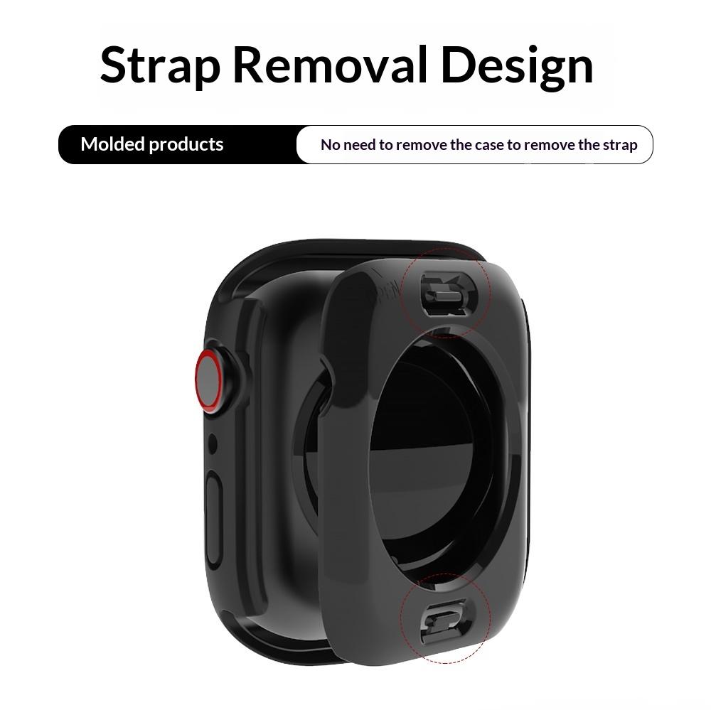 Case for Apple Watch Series 11/10/9/8/7/SE/3/6/5 Screen Protector 360° Full Protective Tempered Glass Face Cover+Back PC Bumper