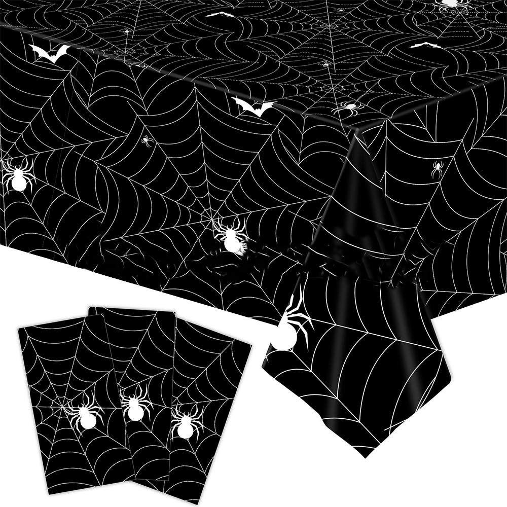 Disposable Plastic Halloween Tablecloth Bronzing Table Decoration Disposable Tablecloths Pumpkin Ghost Table Cover Halloween