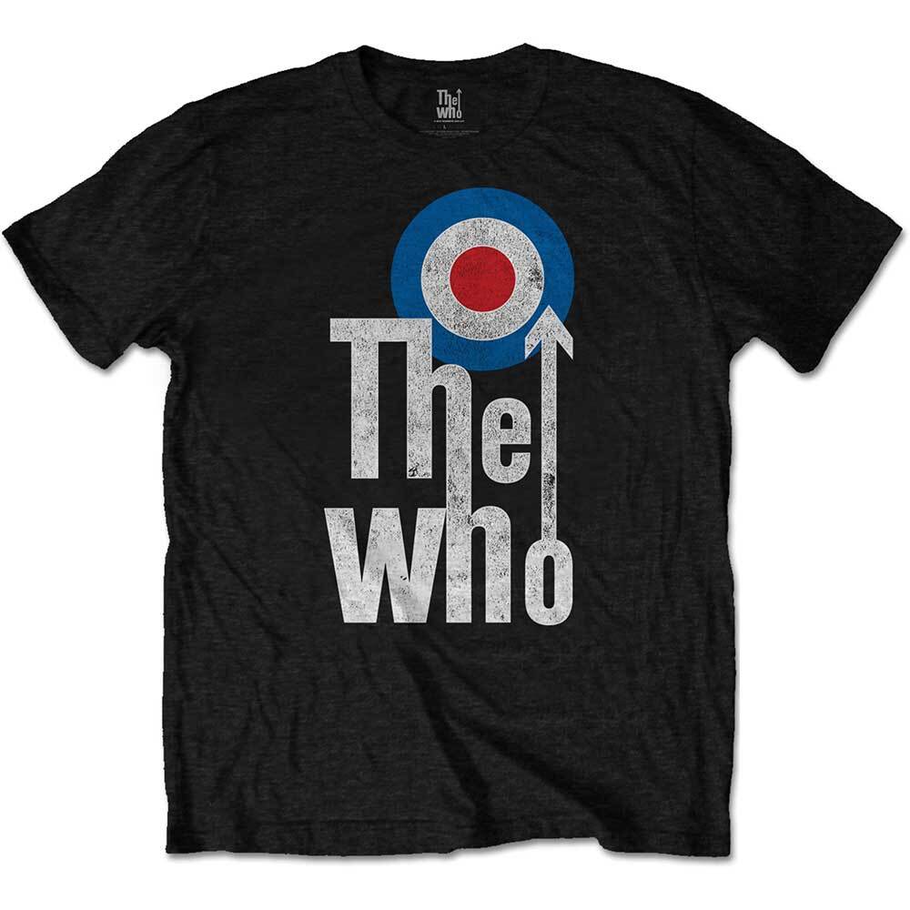 

The Who T-Shirt Elevated Target Band Official Black New M