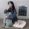 The Pink Oversized Pocket Check Shirt  2 Colors 