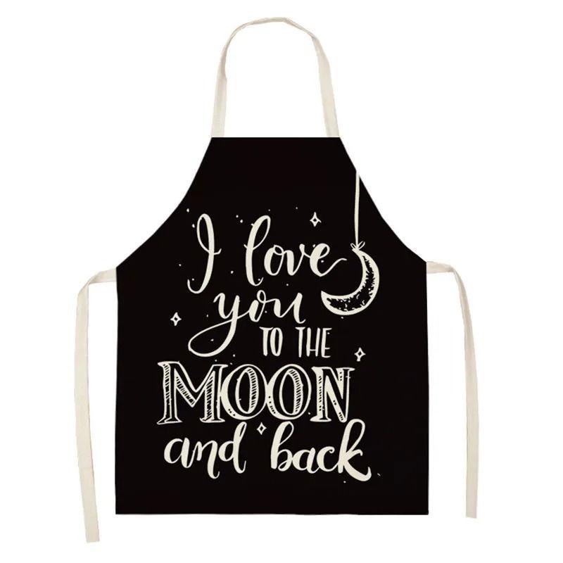 Love Couple Heart Shaped Parent-Child Apron Adult Sleeveless Kitchen Cleaning Home Chef Baking Waist Bian