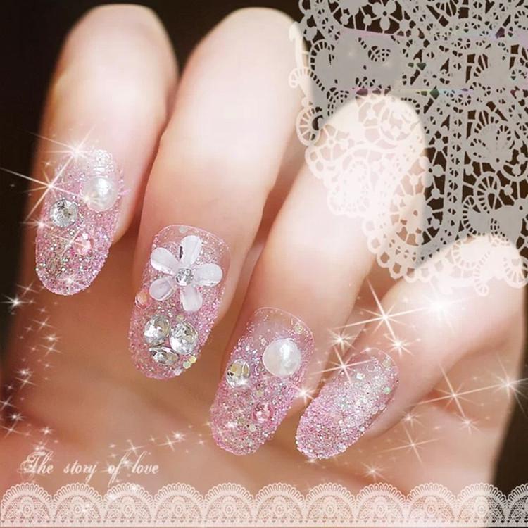 

Photo Studio Detachable Bride Nail Art False Nails - Reusable Patches