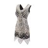 High-end explosive sequin hand-woven dress retro sequin dress physical picture