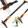 Long Handled Weed Puller Stand Up Puller, Handle 4-Claw Weeding Tool, Easy-Eject Mechanism, Garden Tool for Seniors Hand Weeder Lawn, Remove