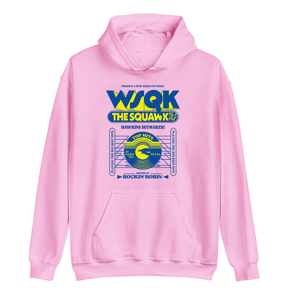 WSQK The Squawk 94.5 FM Bluzy Beam Me Up Place Sucks Nadrukowane Bluzy z Długim Rękawem z Kapturem Odzież Unisex