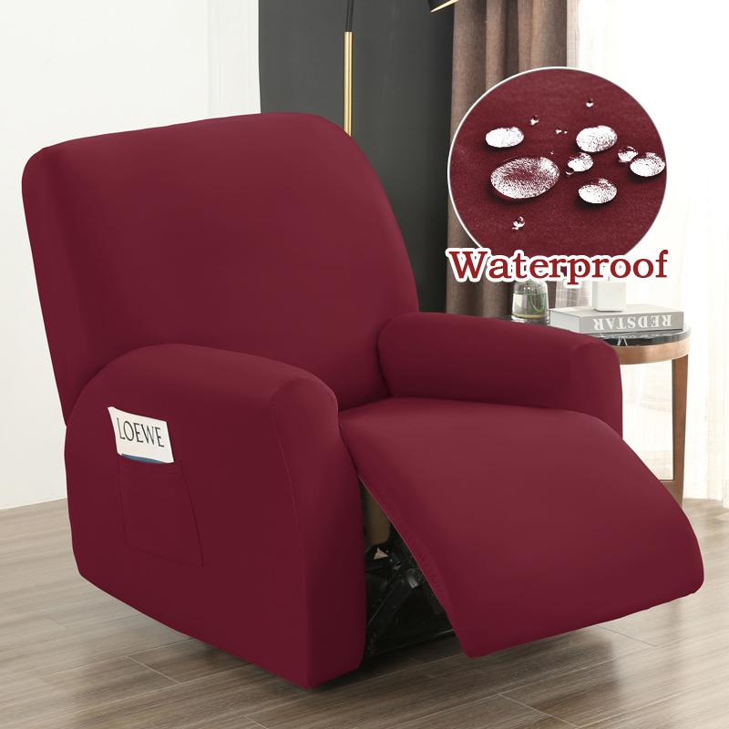 Waterproof Recliner Sofa Cover Non-slip Milk Silk Sofa Covers For Living Room Single Sofa Chair Couch Cover Armchair Covers Home