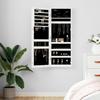 VidaXL Wall-Mounted Jewelry Cabinet with Mirror White 37.5x10x106 Cm 353217