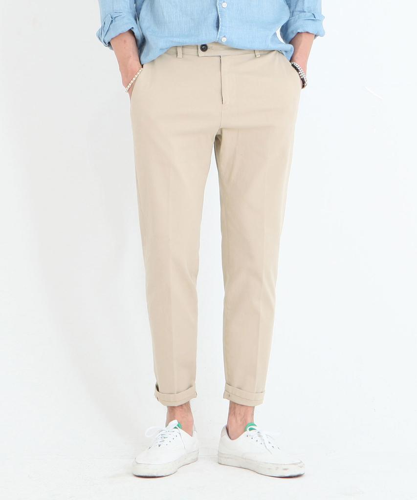 HALBKREIS LAYOUT Cp 306 Washed Tapered Fit Cotton Pants Bg