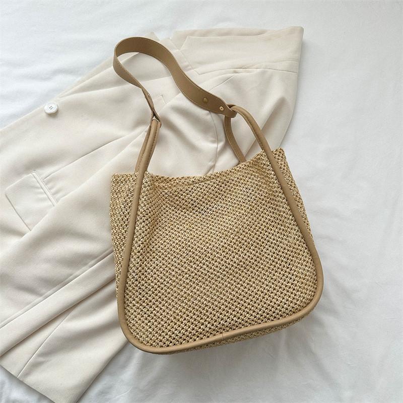 Chic And Minimalist Medium Sized Woven Handbag For Women Perfect For Fall Fashion хаки