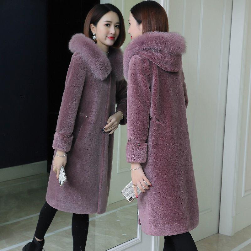 

Пальто из искусственного меха большого размера, женское зимнее новое бархатное пальто из лисьего меха с имитацией норки, средней длины XXXXL