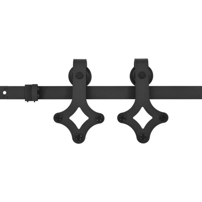 VidaXL Kit de Quincaillerie de Porte Coulissante, Système de Porte Coulissante, Kit de Rail pour Porte Coulissante Grange, 145260