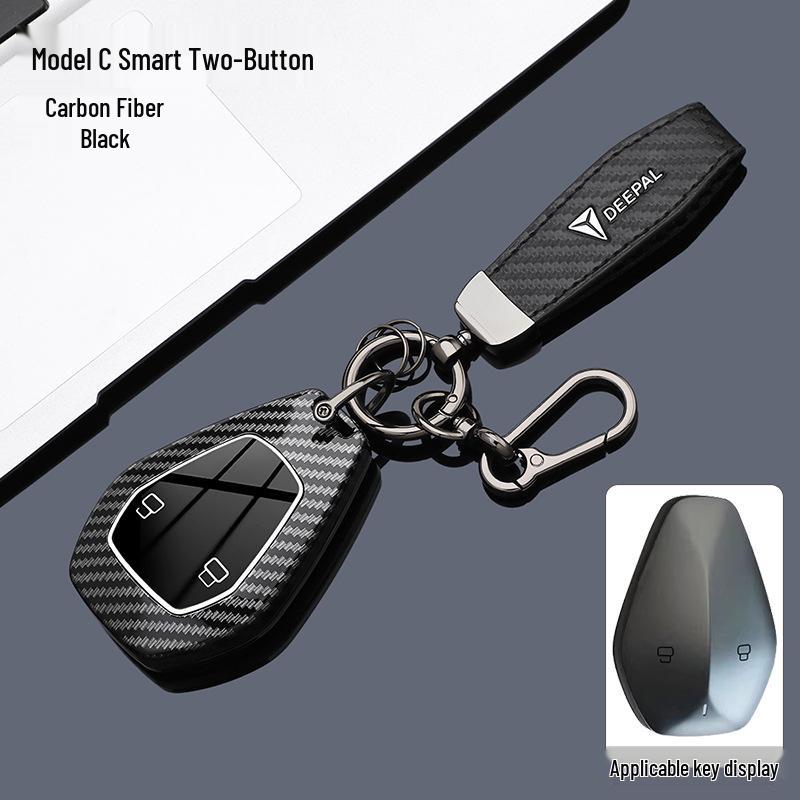 Tiefblau L07 Kohlefaser ABS Smart Key Hülle für Changan