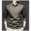 Men S Long Sleeve Thin Polo Shirt Casual Anti Wrinkle Spring Autumn