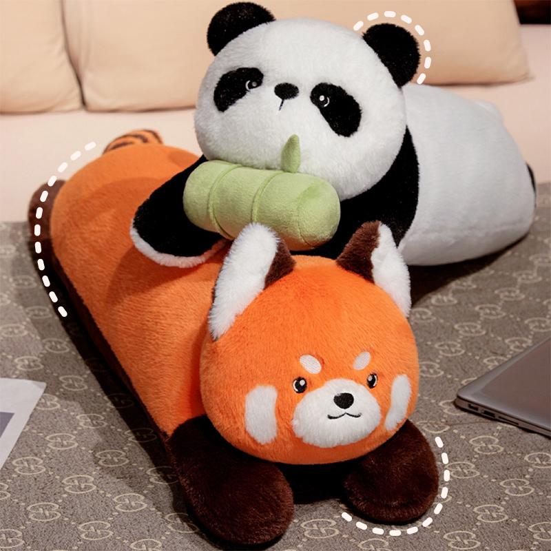 Waschbär Panda Plüschtiere Cartoon Schlafkissen Flauschige Tierpuppen Schlafbegleiter Schöne Geburtstagsgeschenke