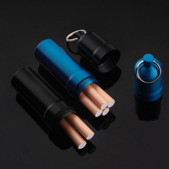 Metal Herb Roll Storage Box with Keychain Portable Travel Mini Herb Roll Case Ashtray Multi-function Pill Organizer Container