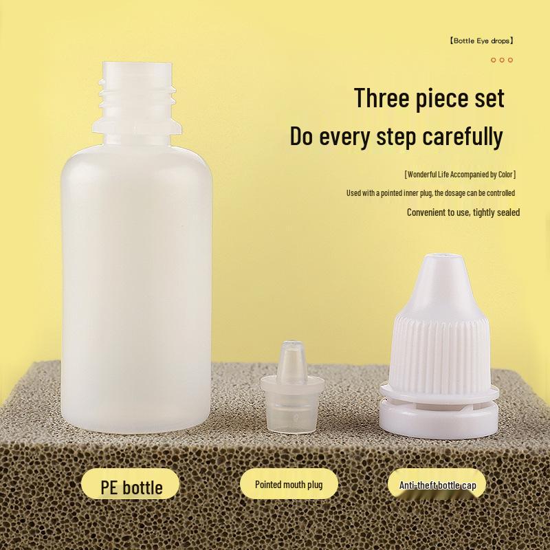 Imitace lahviček s očními kapkami - 5 ml, 10 ml, 30 ml, 50 ml lahvičky s kapátkem, malé PE plastové dávkovače pigmentů