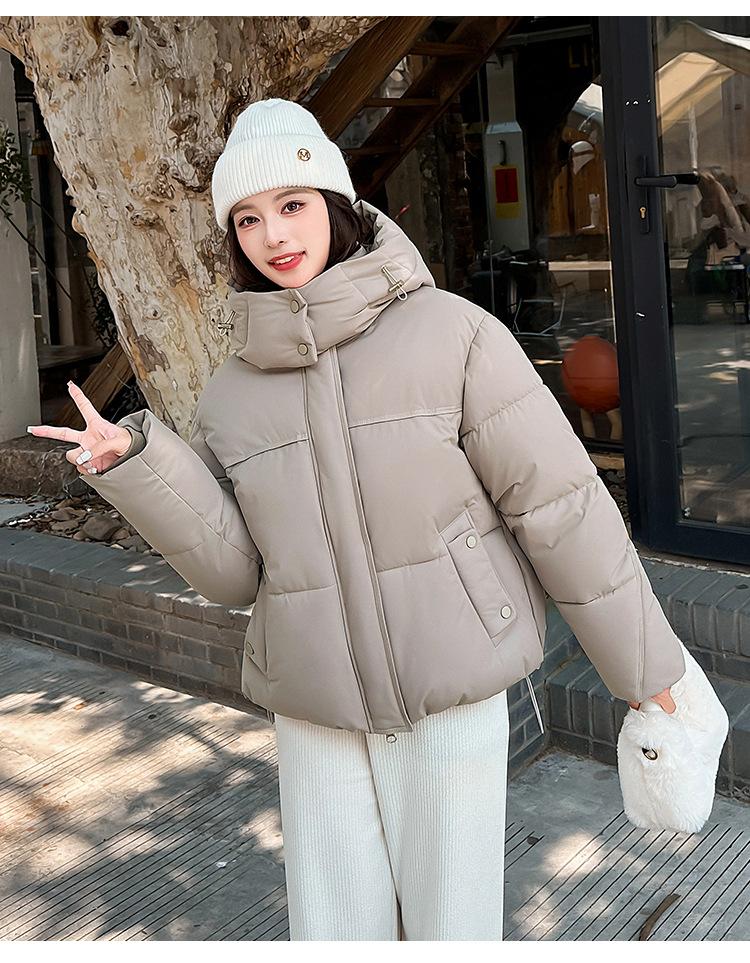 Women’s Short Detachable Hood Windproof Thicken Warm Winter Puffer Jacket