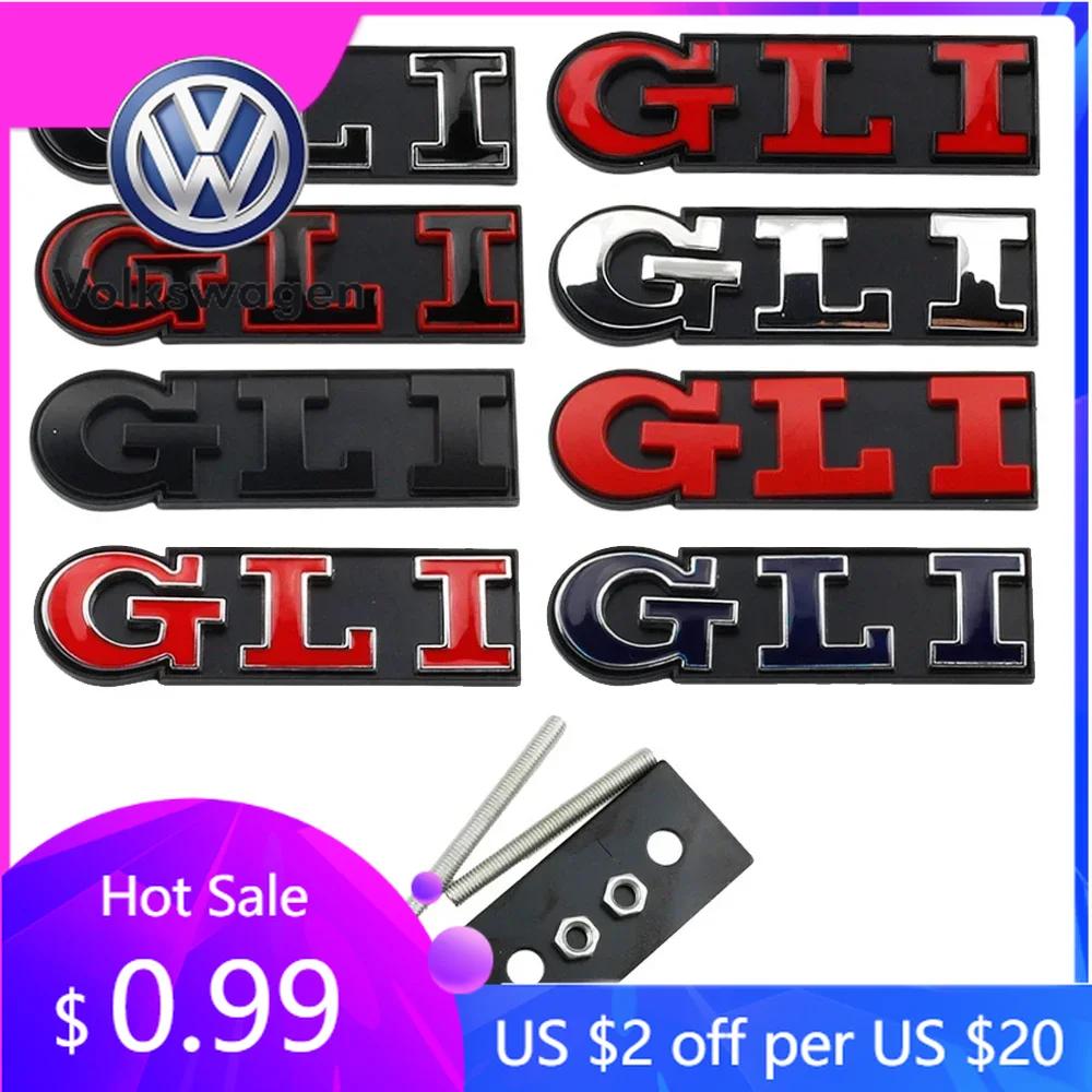 2026 Hot For Volkswagen VW Metal Car GLI Logo Emblem Front Grille Badge Decals for Volkswagen Polo Jetta Golf MK2 MK3 MK4 MK5 MK