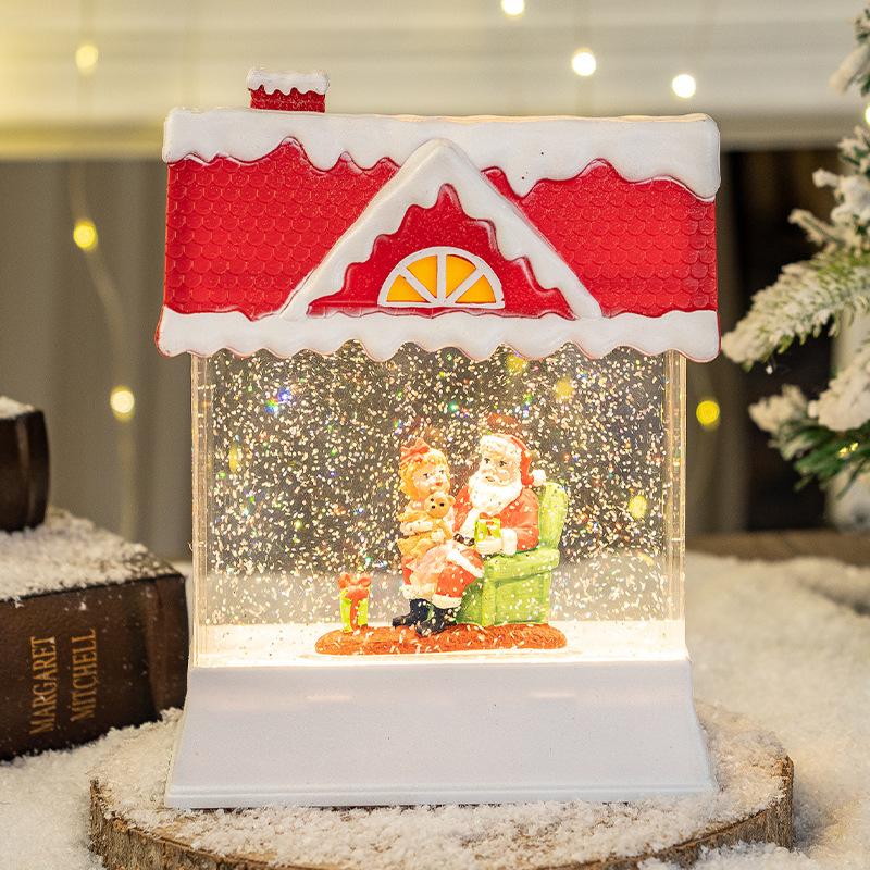 Christmas decorations Christmas little house wind lantern music box snowflakes crystal ball Christmas gift