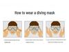 Large Frame Anti-Fog Diving Mask with Tempered Glass and Nose Clip for Adults