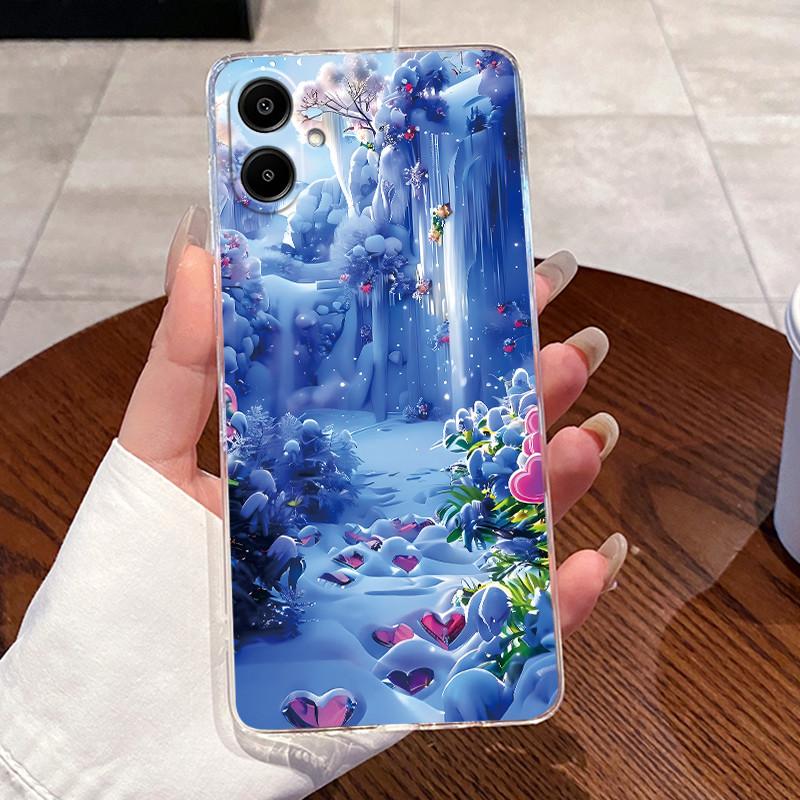 For Samsung Galaxy A07 4G 2025 Silicone Aesthetic Fashion Cute Cat Phone Case Transparent Soft TPU Casing SamsungA07 Back Cover