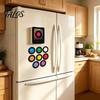 NFC Vinyl Record Player Fridge Magnet for Christmas, with 9 Programmable Records, Set 256MB Memory, LED Light-Up Personalized Magnetic Music Box Mini