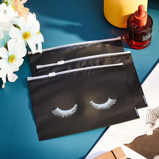 Yousheng 50Pcs Makeup Bags Small Zipper Cases Water-Resistant Multipurpose Transparent Eyelash Bags Cosmetics Jewelry Keys Organizers