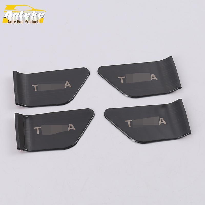 19-Piece Tiana Door Handle Bowl Protector - Stainless Steel, Anti-Scratch Decorative Panel Strip