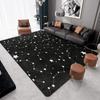 Magic Constellation Area Rug Black White Star Space Rugs Non-Slip Star Sky Carpet Mat for Bedroom Dinning Dorm Living Room Home