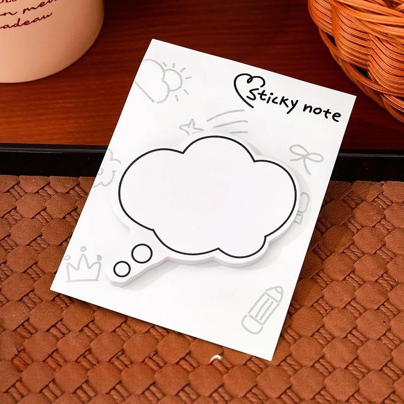 30 Sayfa Kore Sevimli Diyalog Kutusu Not Defteri Beyaz Basit Çizgili Stil Öğrenci Notu Ofis Okul Kırtasiye Mesaj Kağıdı