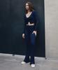 Debiweeo Bella Ribbed Bootcut Pants Devi-B0071-Navy