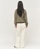 Leopeusaideuhwaiteulabel Whole Garment V Neck Knit Camping Green