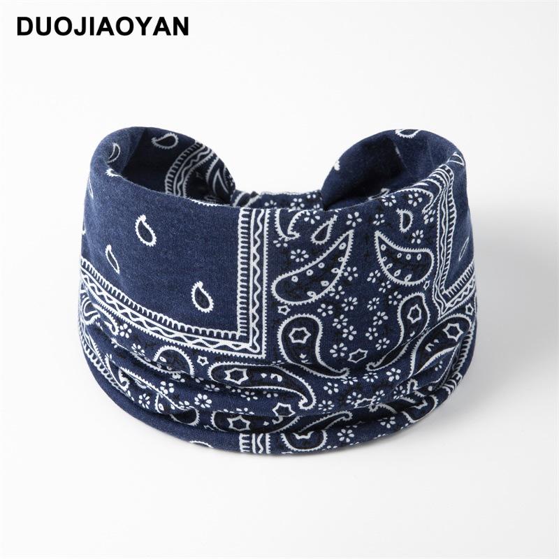 Paisley Knot Elastic Yoga Headband – European & American Style