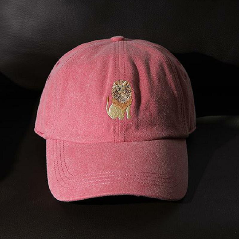 

Кепка бейсболка с вышивкой в корейском стиле с животными - Милый выстиранный козырек-уточка для велоспорта и спорта на открытом воздухе Adjustable сливовый/красный