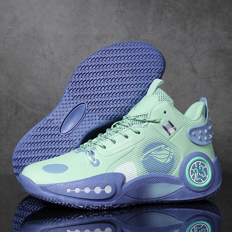 Mens Basketball Shoes Outdoor Field Training High-top Leather Wear-resistant Comfortable Sports Shoes for Men Basketball Boots