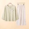 New Chinese Style Embroidered Two-Piece Set for Mid-Aged Women
