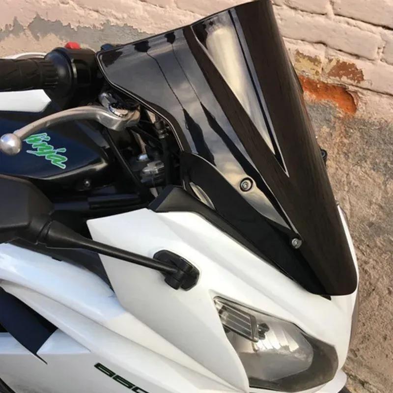 Motorcycle ER6F 2016 Wind Deflector For Kawasaki Ninja 650 EX650R 2012 -2016 Screen Double Bubble Windshield Deflector Protector
