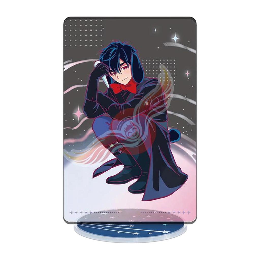 Acrylic Stand Figure Anime Character Display 20CM Height Double-Sided Print Clear Base Decorative Model Stand for Desk Shelf Display