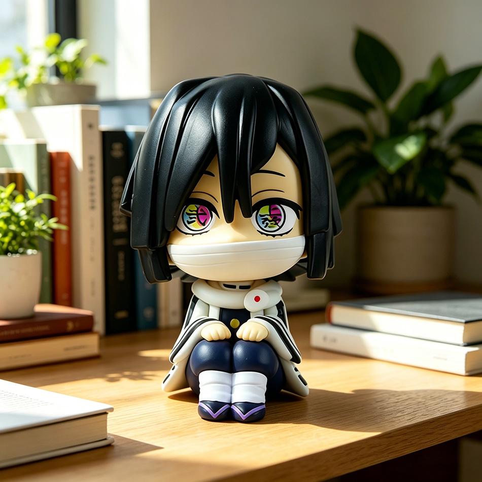 10Cm Anime Merch Tanjirou Doma Sanemi Rengoku Obanai Q Version Pvc Collectible Model Toy For Kids Adults Gifts