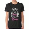 My Daddy Is My Guardian Angel Women's T Shirt, Pure Cotton Premium Print, Durable, Casual Fashion, Heart Wings Butterflies Graphic Tee, Comfortable An