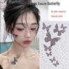 Three-Dimensional Tulle Butterfly and Rhinestone Face Stickers