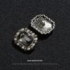 10Pcs Premium Metal Diamond Buttons High-End Coat Jacket Buttons Versatile Chiffon Shirt Square Crystal Diamond Buttons