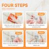 Transparent Heavy Duty Adhesive Hooks for Walls - Clear Hooks for Hanging, No Damage, Strong for Heavy Duty Use, Ideal for Kitchen