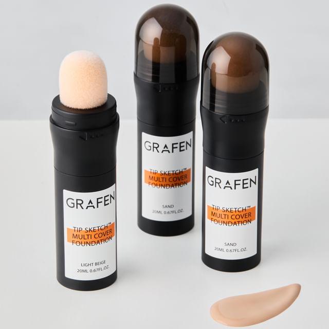 GRAFEN - Tip Sketch Multicover Foundation - 2 Colors #23 Sand