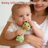 Infant Soothing Silicone Sand Hammer Baby Quiet Hand Rattle Toy For Grip Exercise And Teething